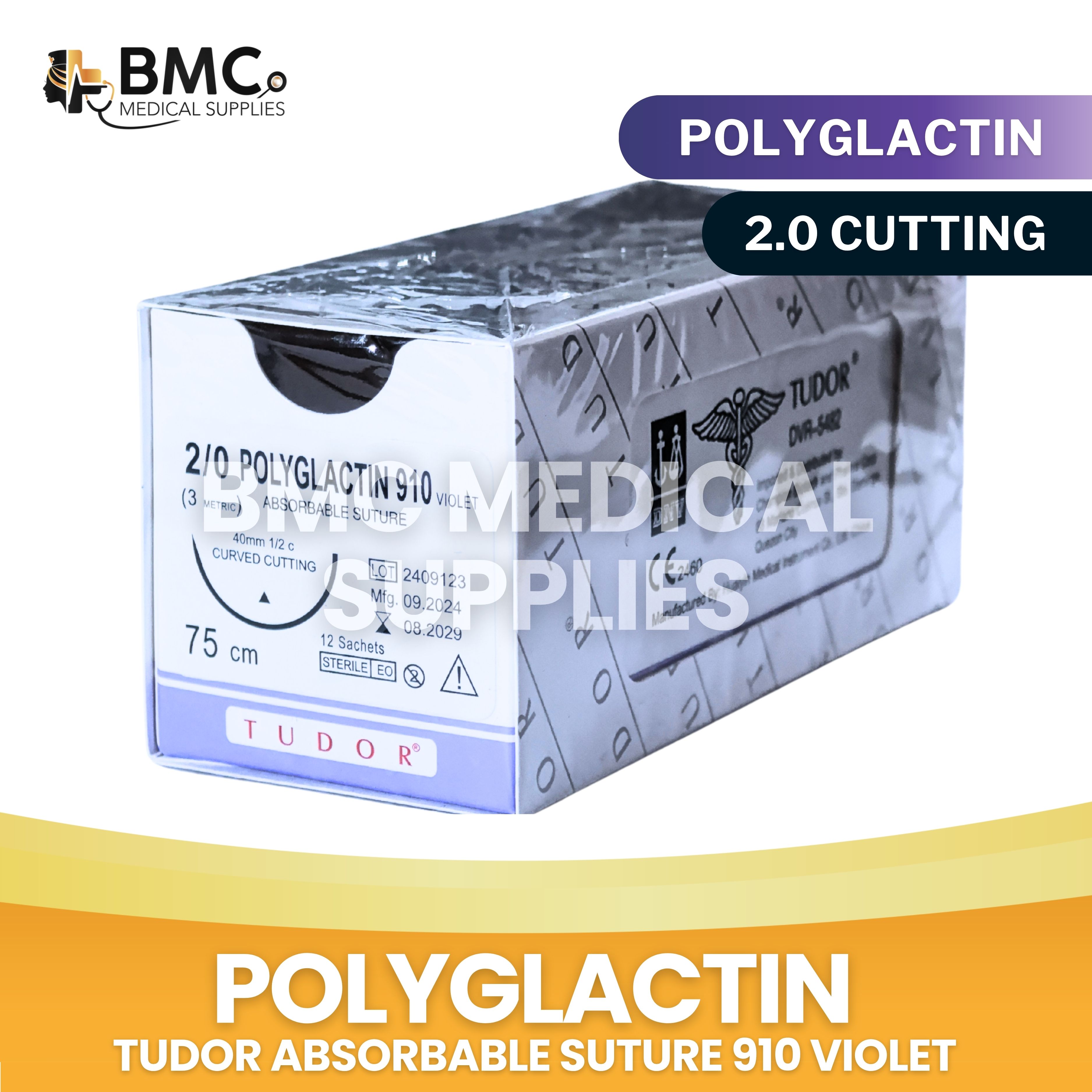Surgical Suture - Polyglactin 910 (Round Bodied & Curved Cutting ...
