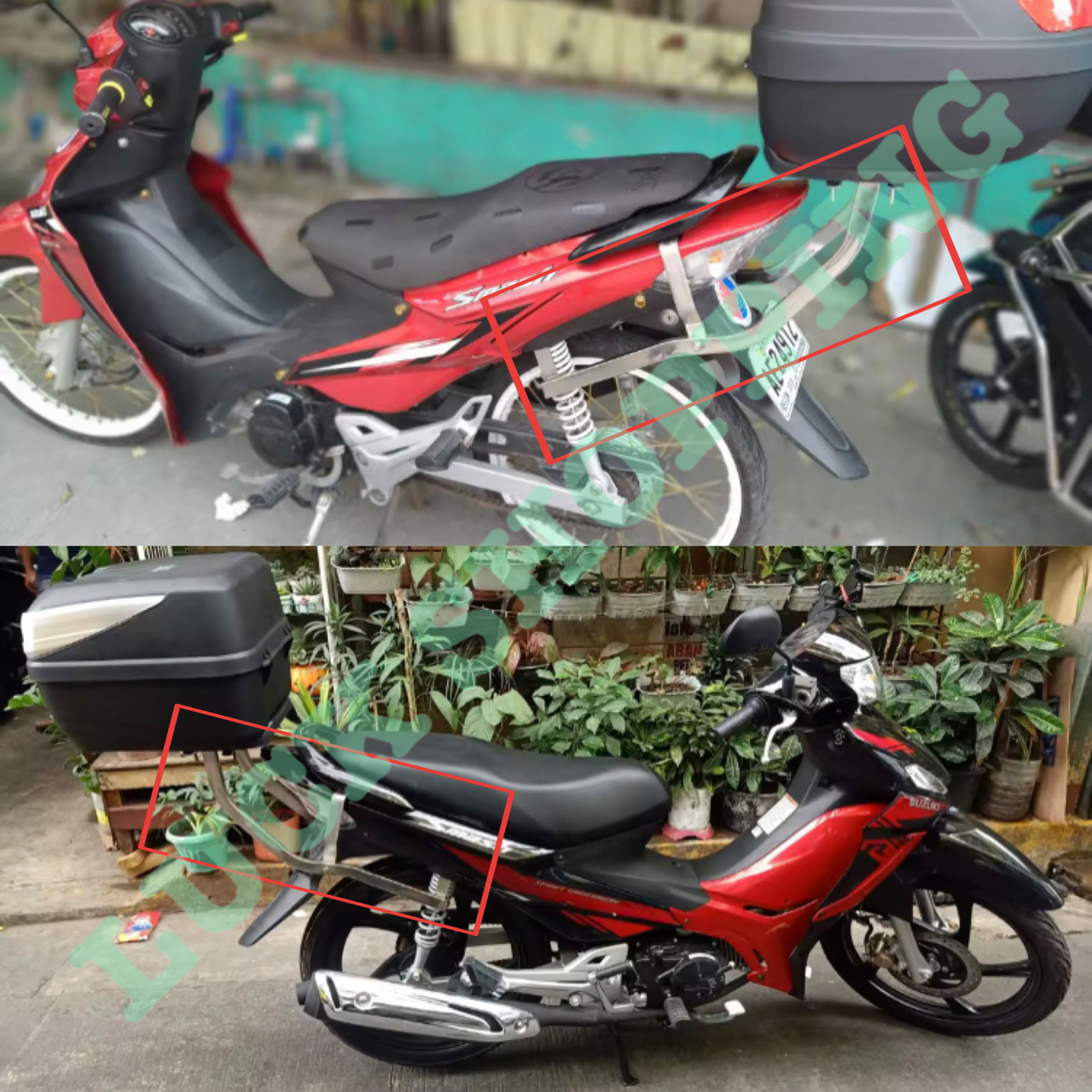 Motorcycle Suzuki Smash 110 /115 Stainless Steel 304 HRV Heavy Duty Top ...