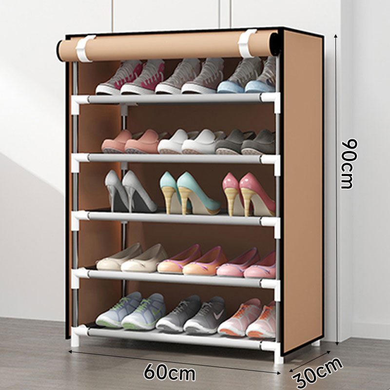 10 Layer 9 Grid Shoe Rack Stainles Steel Non Woven Space Saving ...