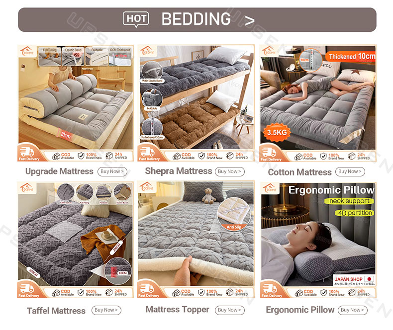 2m Topper Foldable Mattress Tatami velvet Bed Sheet Thicken 10cm ...