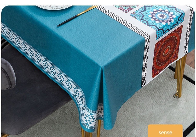 4/6/8 seaters PVC Table Cloth Oil Proof Waterproof Dining Table Cloth ...