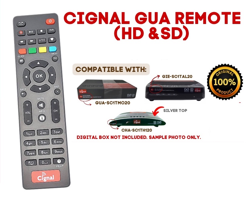 htm Replacement Cignal Remote Control for Cignal HD TV Box GUASC1TMO20 ...