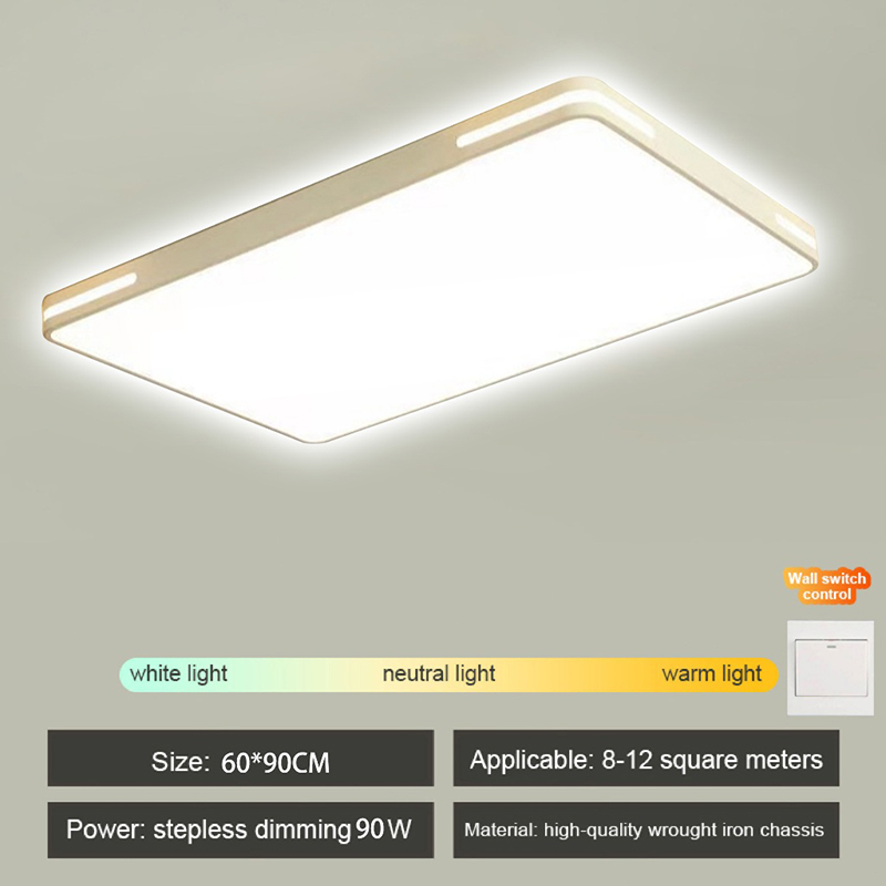 LED Ceiling Light Modern Tri-Color Dimmable Ultrathin Flush Mount ...