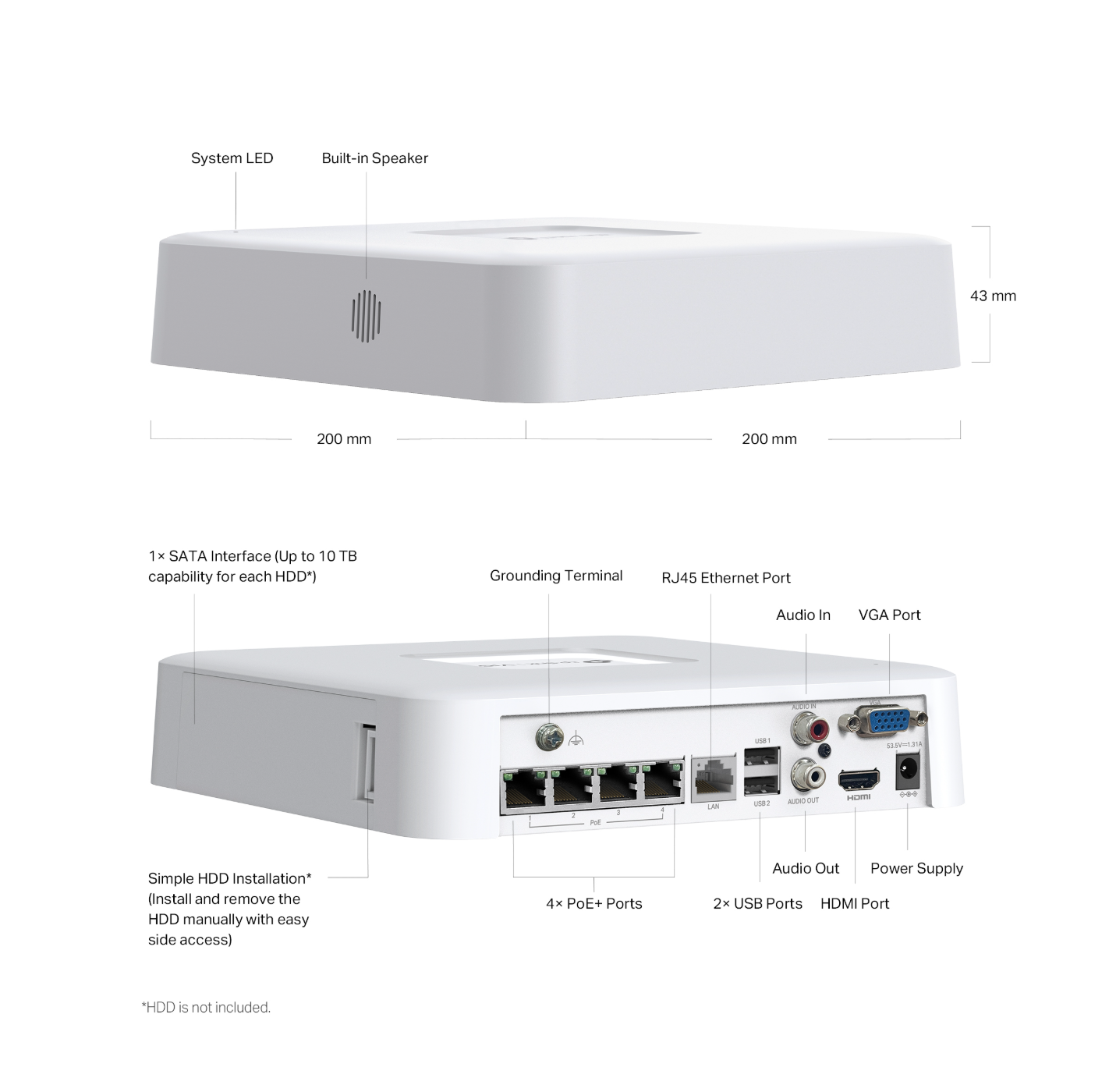 TP-Link VIGI 4CH IP CCTV Camera Surveillance Kit (2x VIGI C420I + 2x ...