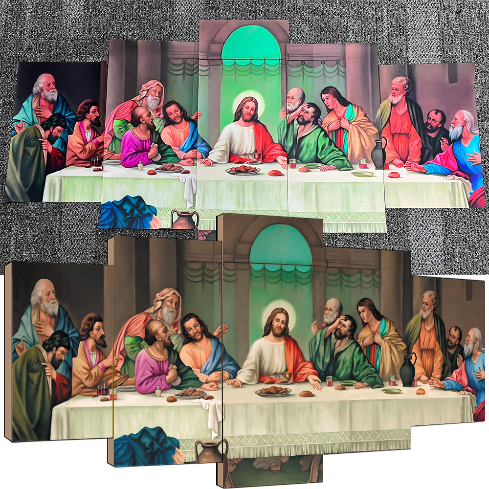 5pcs Jesus Poster HD Waterproof Sticker Wall Decor The Last Supper ...