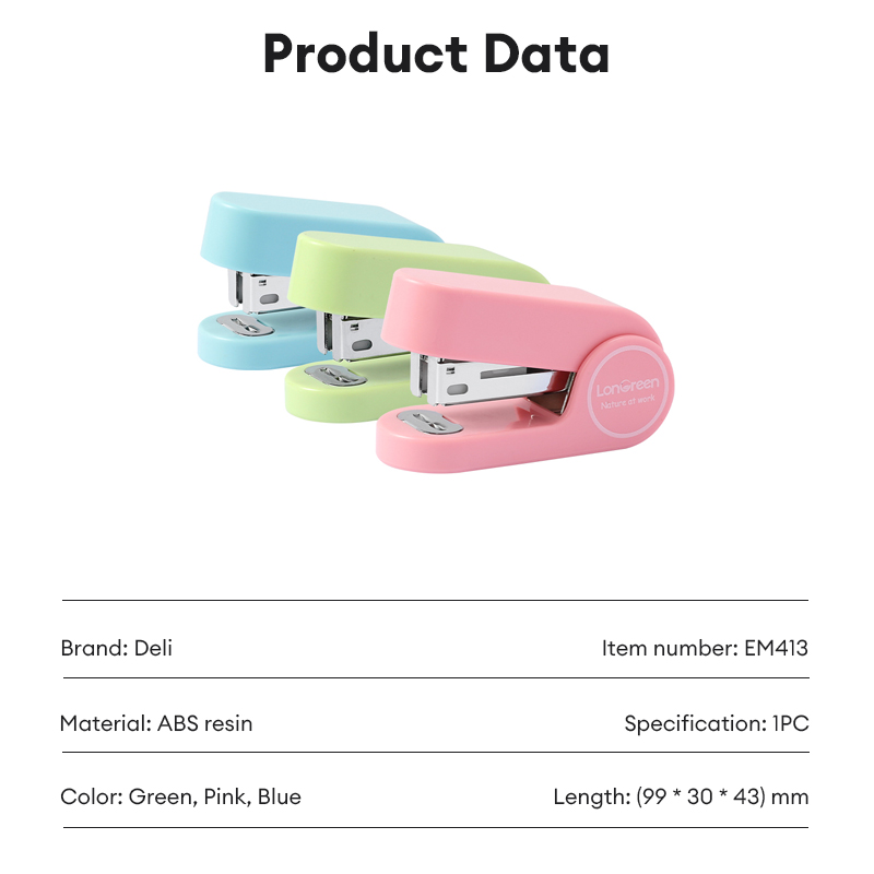 Deli Color-Coded Mini Staplers Assorted Office Staplers in Display Box ...