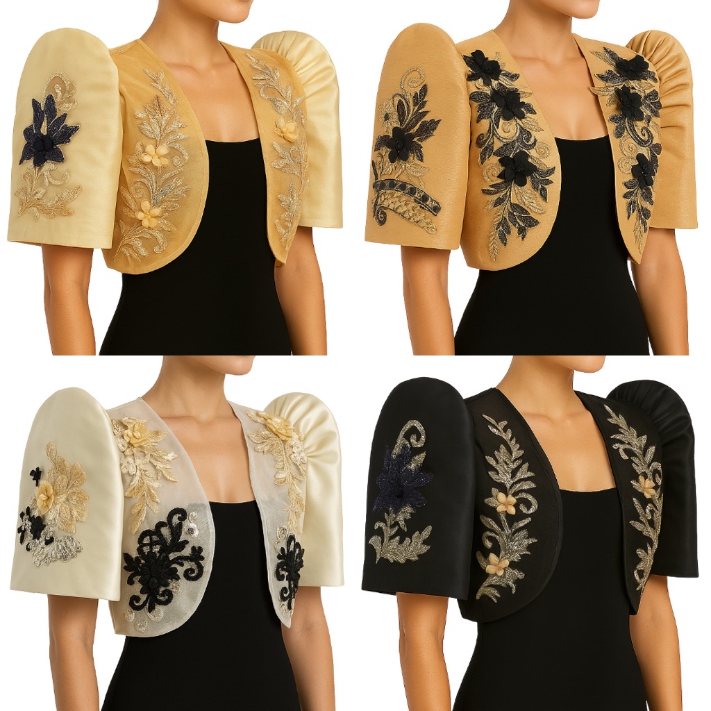 MAYUMI 】Modern Bolero Croptop | Mestiza Sleeve | Piña Organza Fabric ...