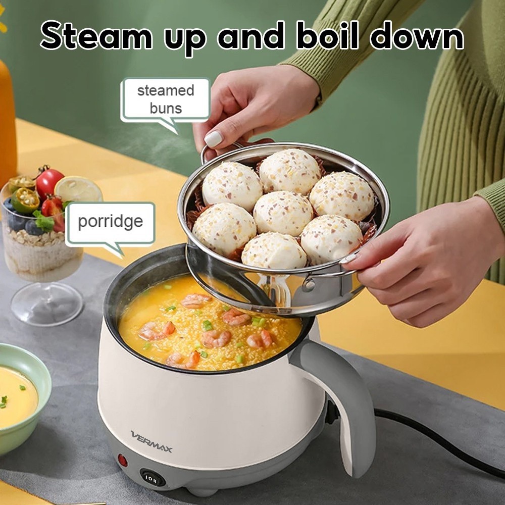 Vermax Potable Rice Cooker With Steamer 2L Multi Cooker Double Layer ...