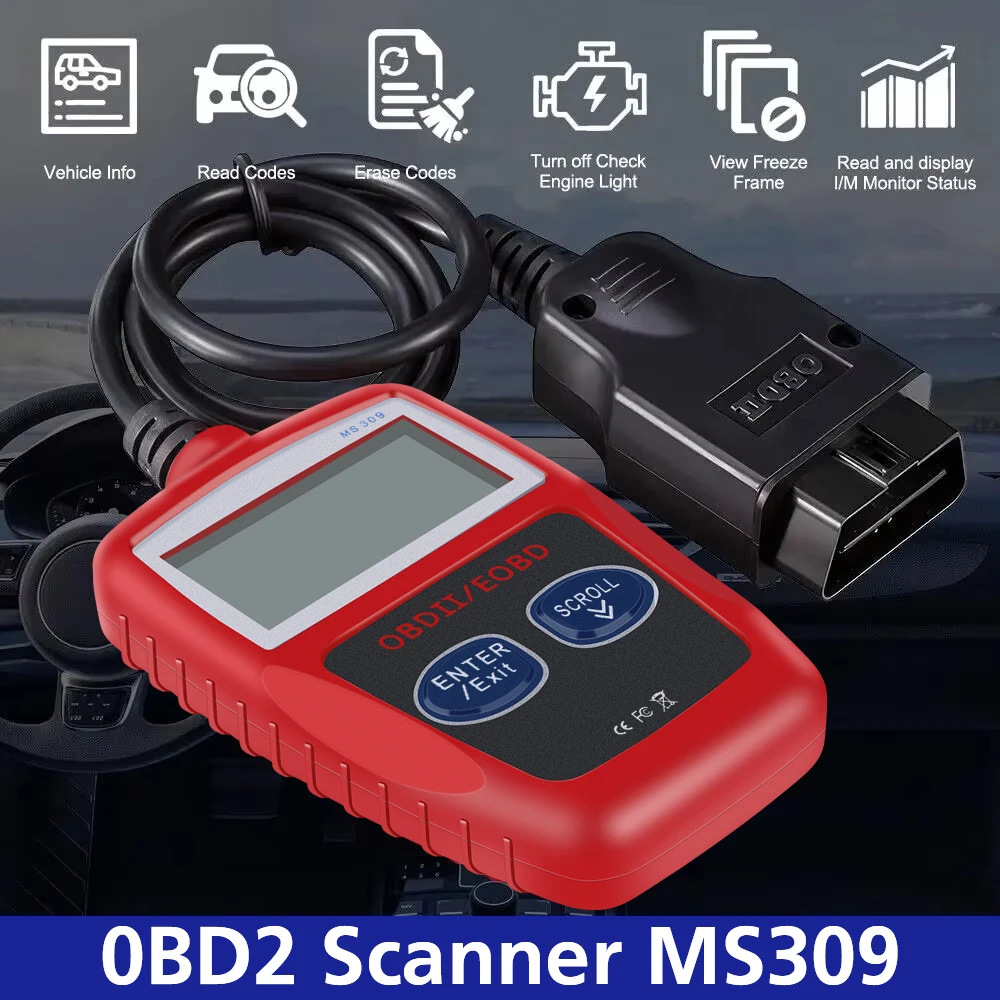 【COD】MS309 CAN BUS OBD2 car Code Reader EOBD OBD II Diagnostic Tool ...