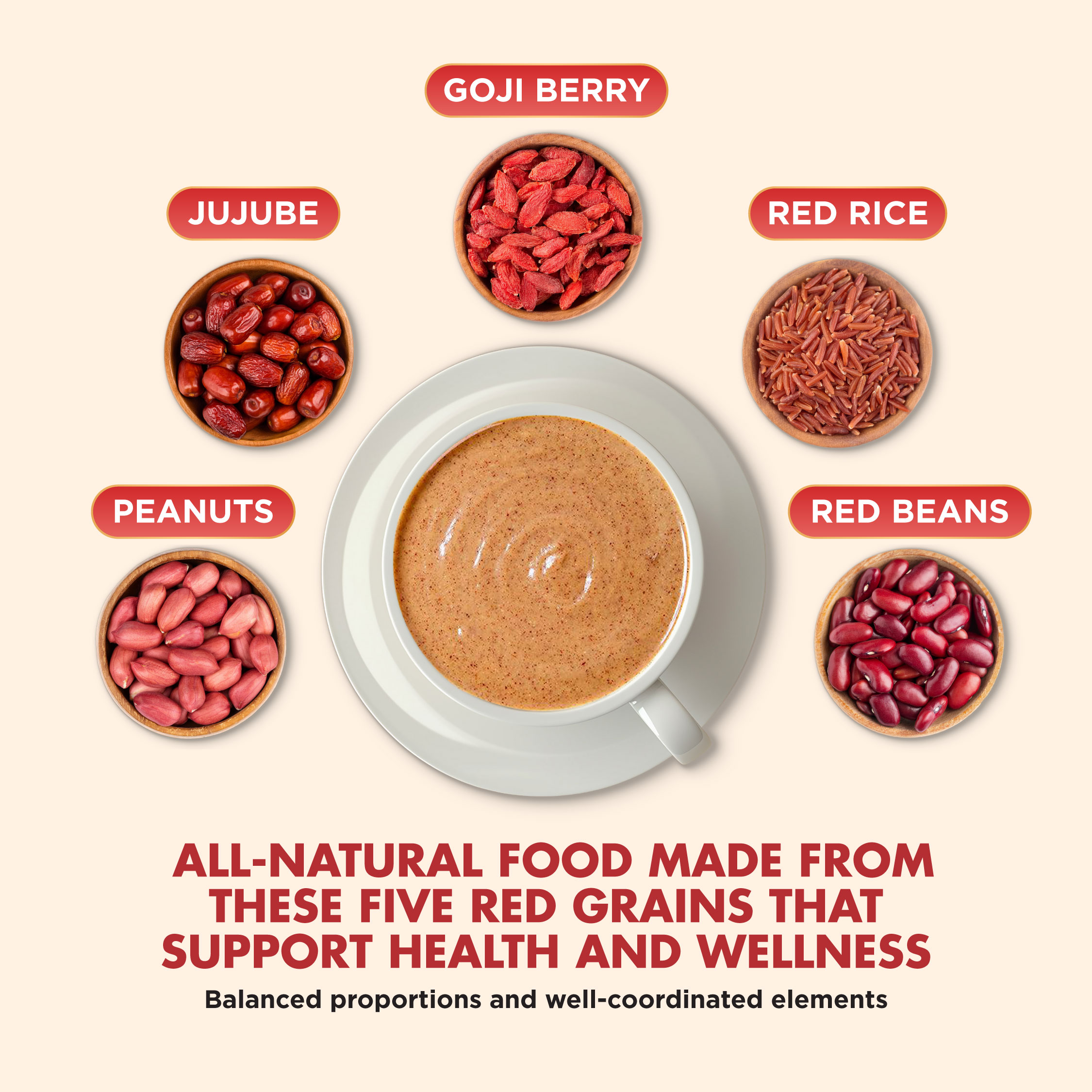 Nummy Blend 5 in 1 Multigrain Cereals Bean, goji Berry, Red Rice ...