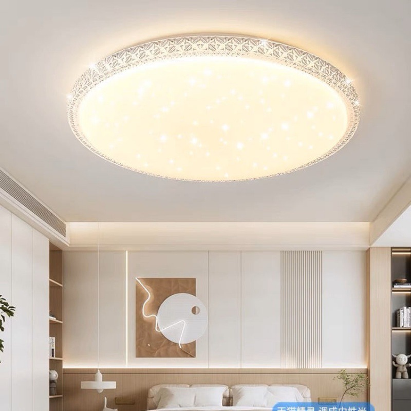 LED Ceiling Light Design Tricolor Dimming Diamond Chandelier Ceiling ...