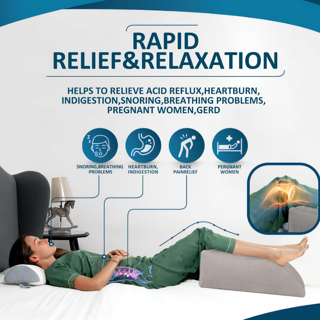 Inflatable Leg Elevation Pillow Foot Support Cushion Portable Wedge ...