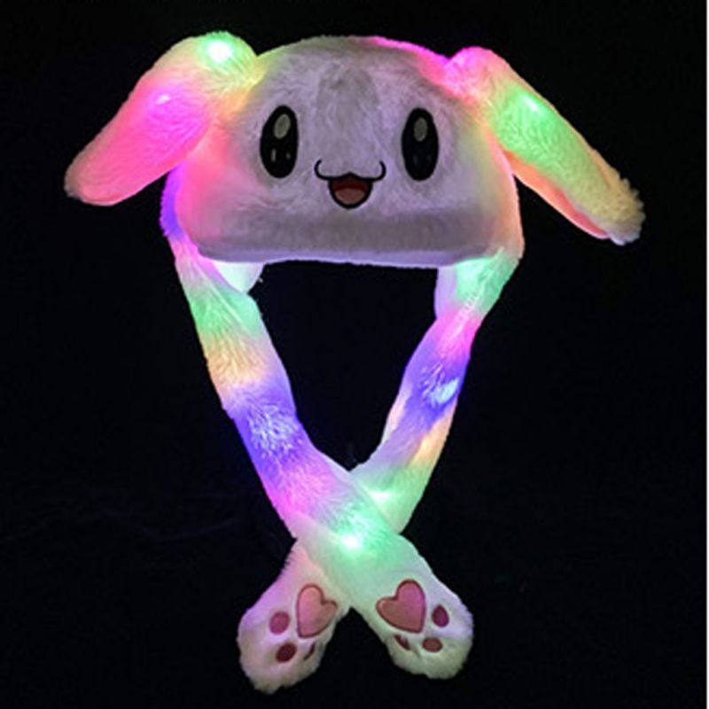 Caps Rabbit Animal Caps with Moving Ears and LED Light Long Ears for ...