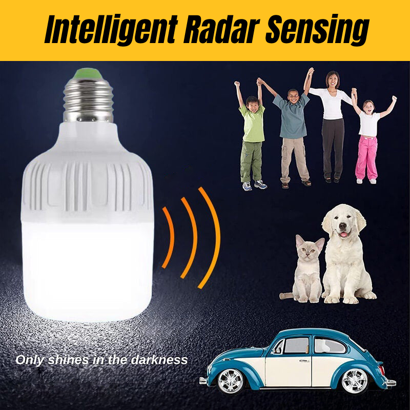 LED Sensing Bulb Motion Sensor Light Bulb Automatic Smart Radar Sensor ...