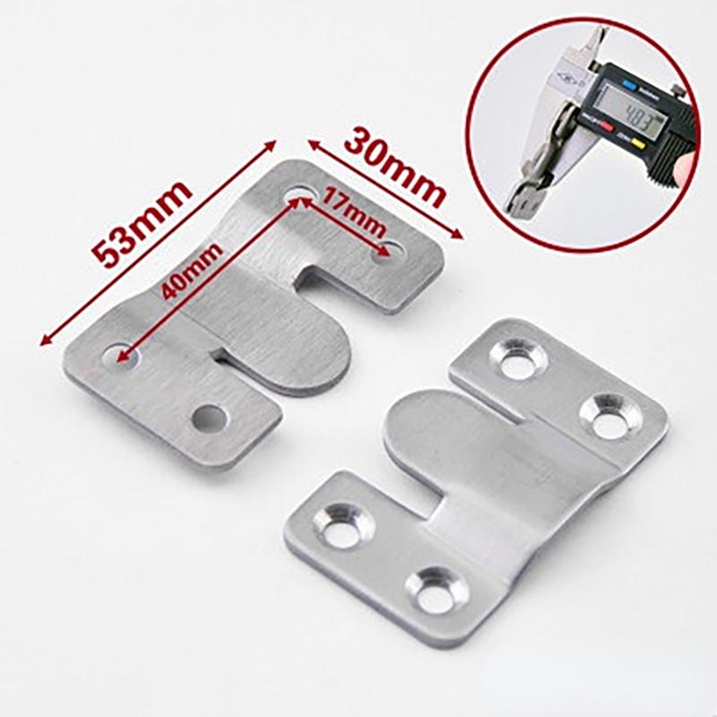BEANPRECOY 6 Pairs Flush Mount Brackets – Interlocking Z-Shaped Picture Hangers, Heavy Duty Stainless Steel For Mirrors, Headboards, Large Frames