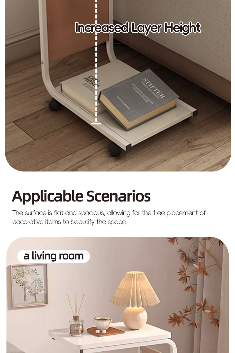 COD Corner Table Movable Sofa Side Coffee Table Nordic Side Cabinet ...