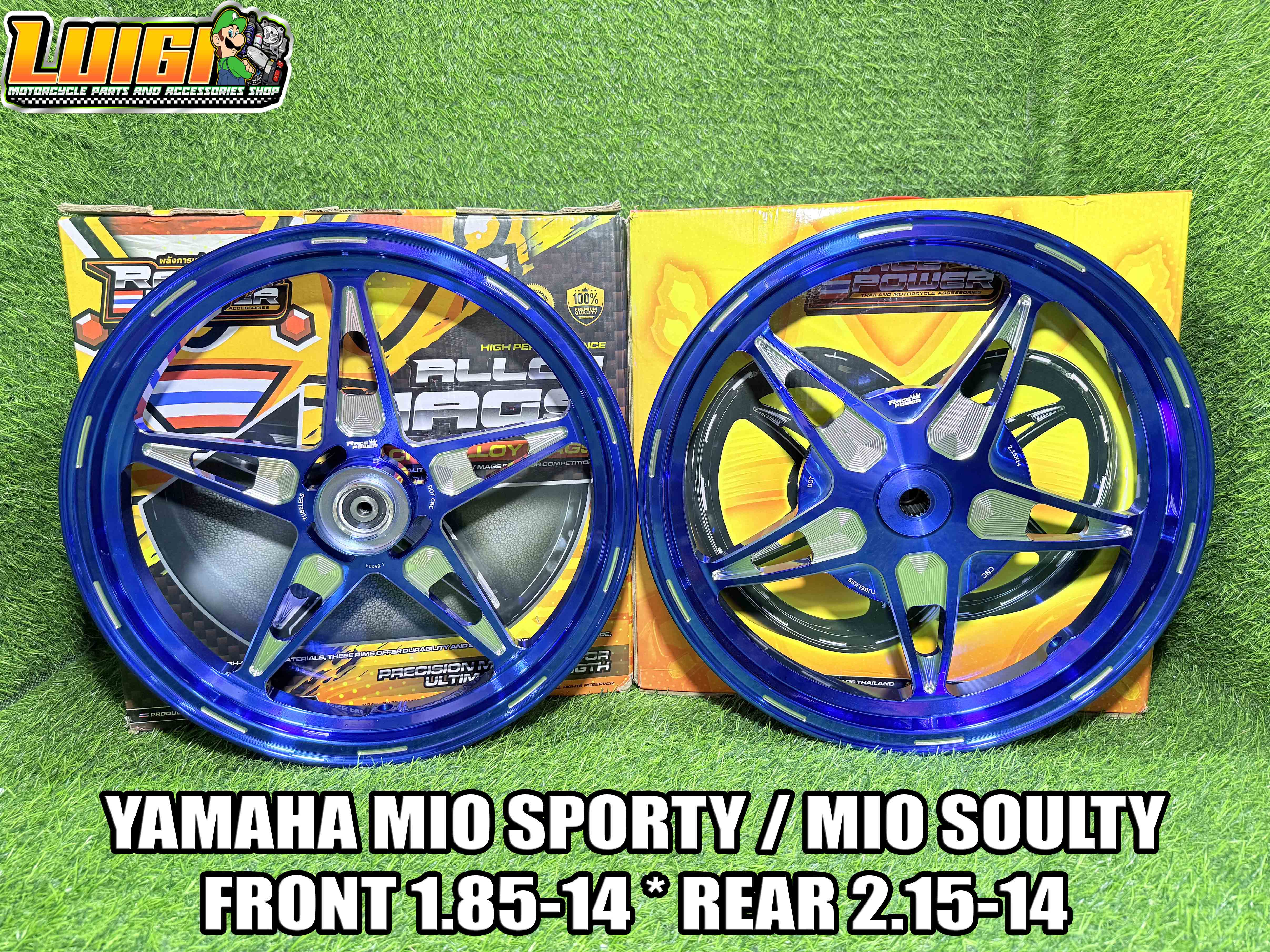 RACE POWER CNC MAGS 14s 5 SPOKES YAMAHA MIO SPORTY / MIO SOULTY (100% ...
