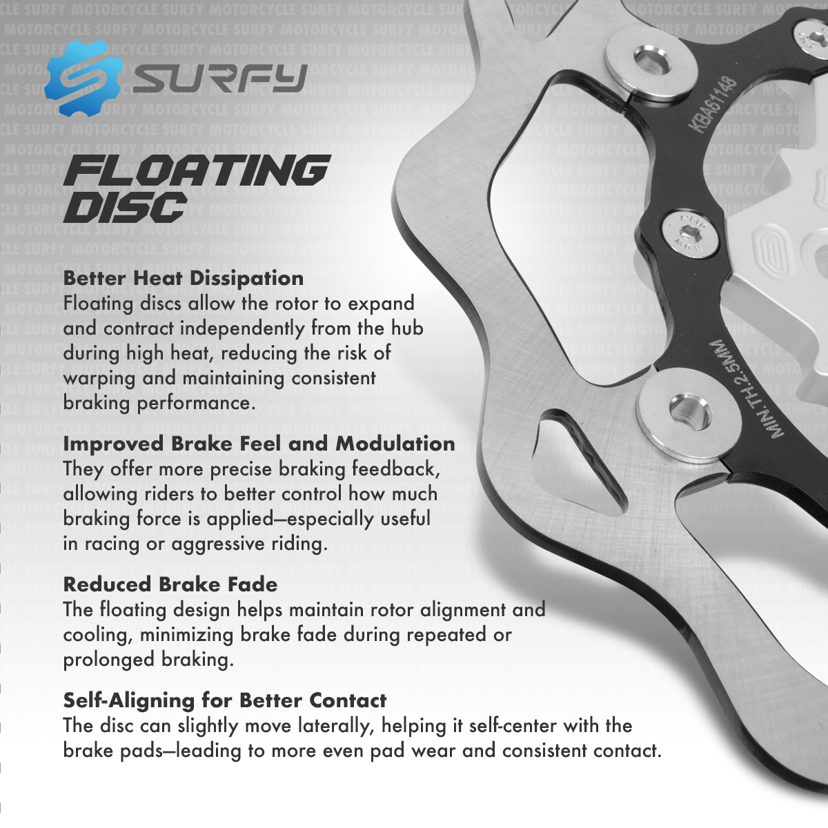 Galfer CNC Floating Disc 260mm Common 4holes For Mio/Click/Beat/Genio ...