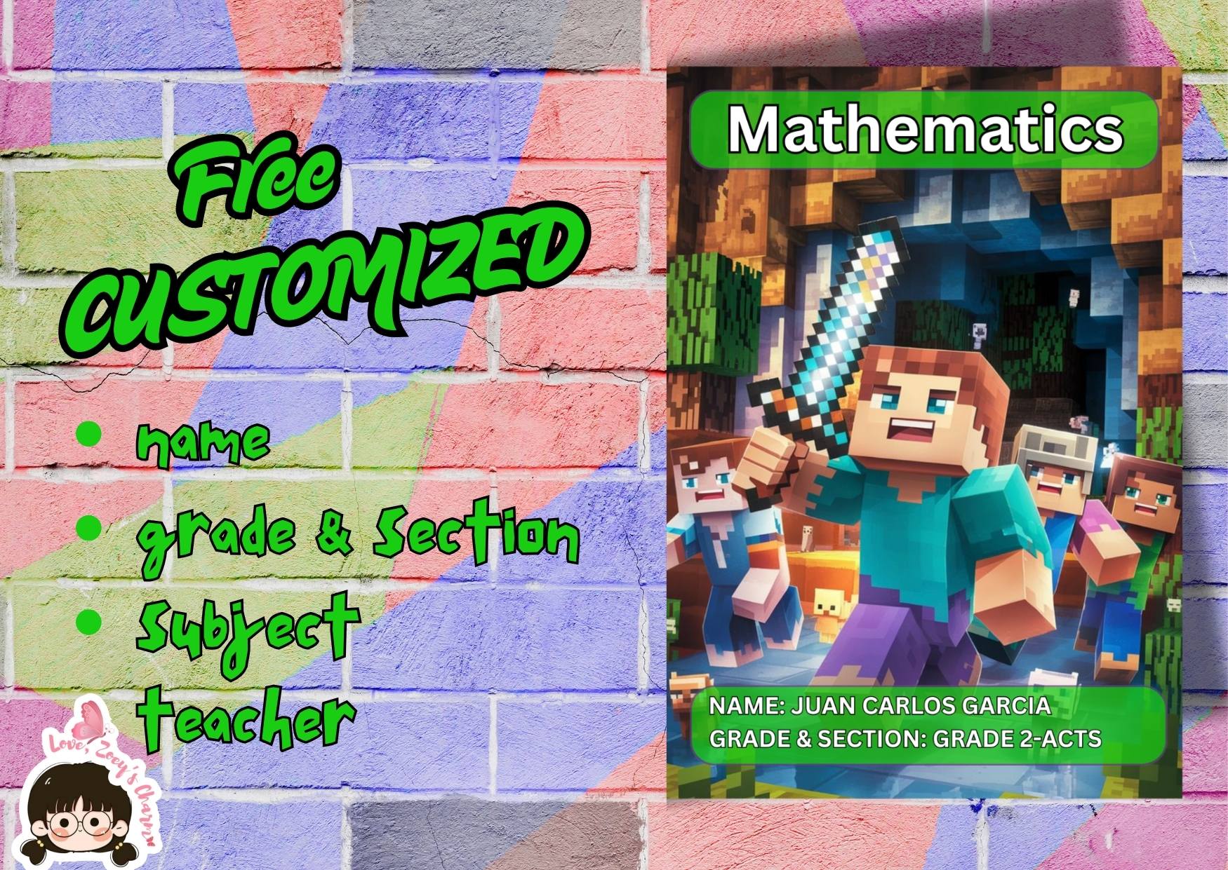 MINECRAFT STAPLED NOTEBOOK WRITING AND COMPOSITION | Shopee Philippines