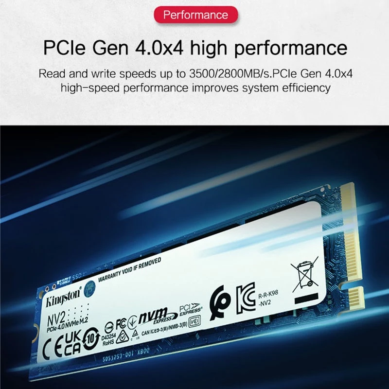 Kingston SNV2S NV2 M.2 x4 2280 nvme PCIe 4.0 x4 Solid State Drive 500GB ...