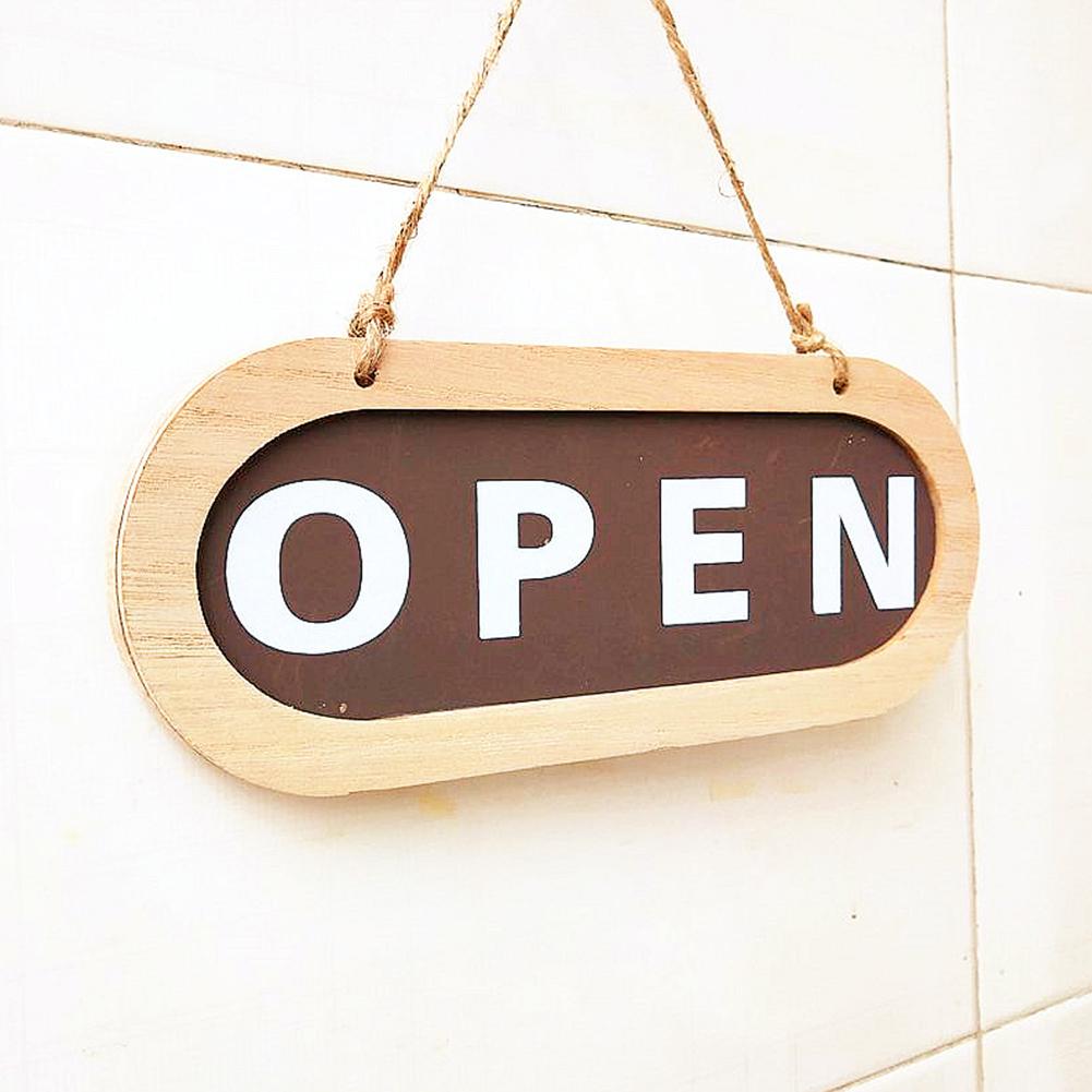 Open closed sign, Wooden Business Open Closed Signage for Store Decor ...