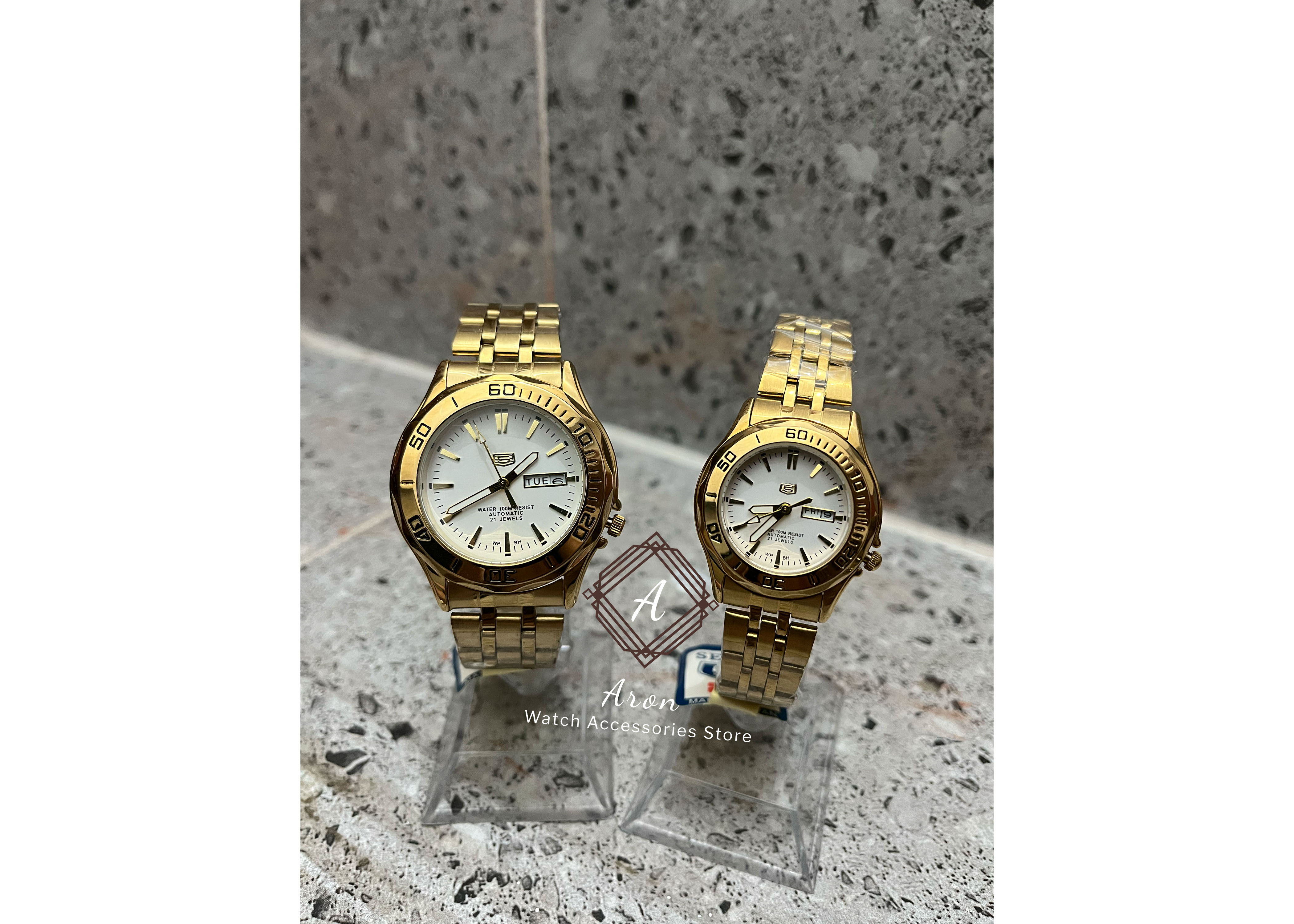 (COD) Couple Watchs for men and women Stainless steel couple watch ...