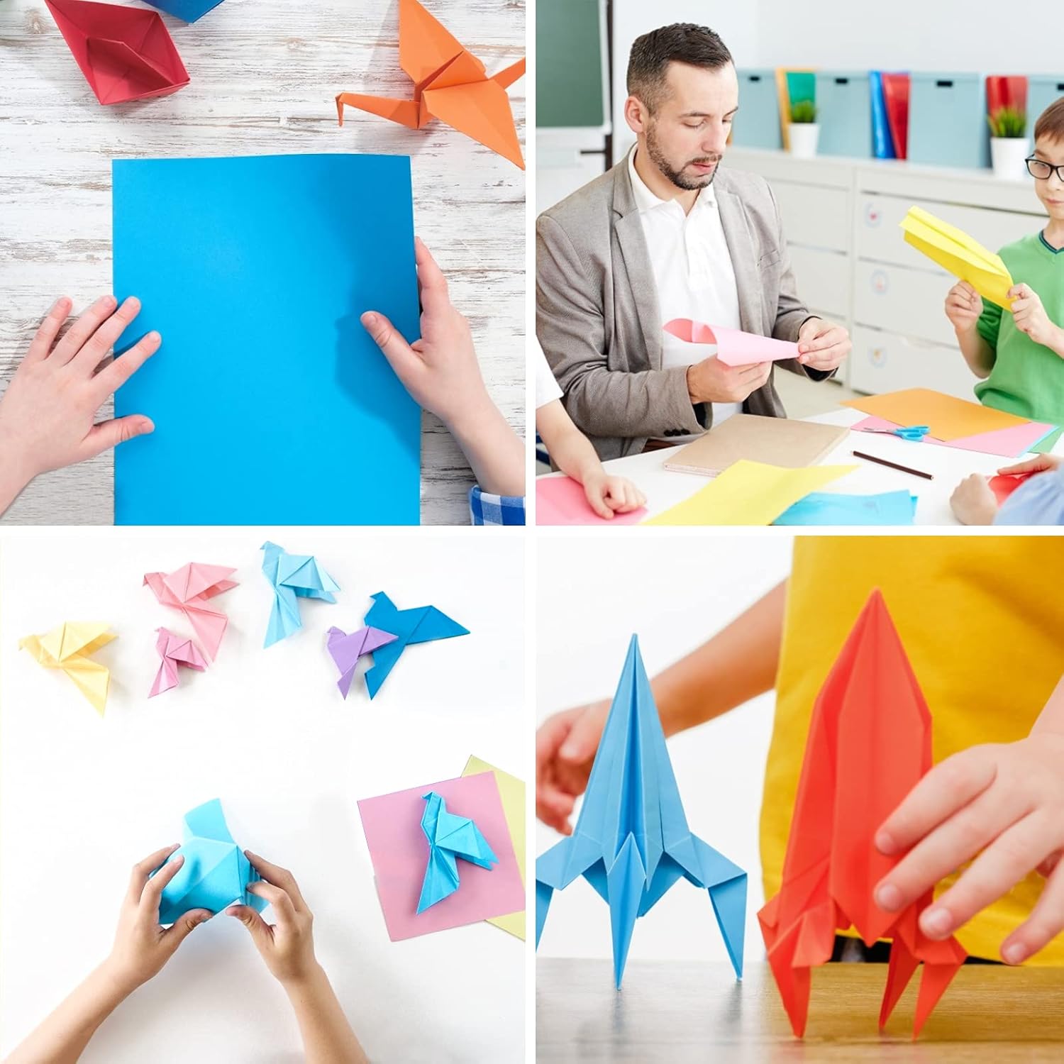 Colored Paper 100 Sheets 10 Assorted Colors Papers for DIY Arts Crafts ...