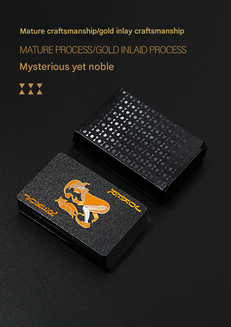 Lattice back playing cards Gold foil plastic playing cards Waterproof ...