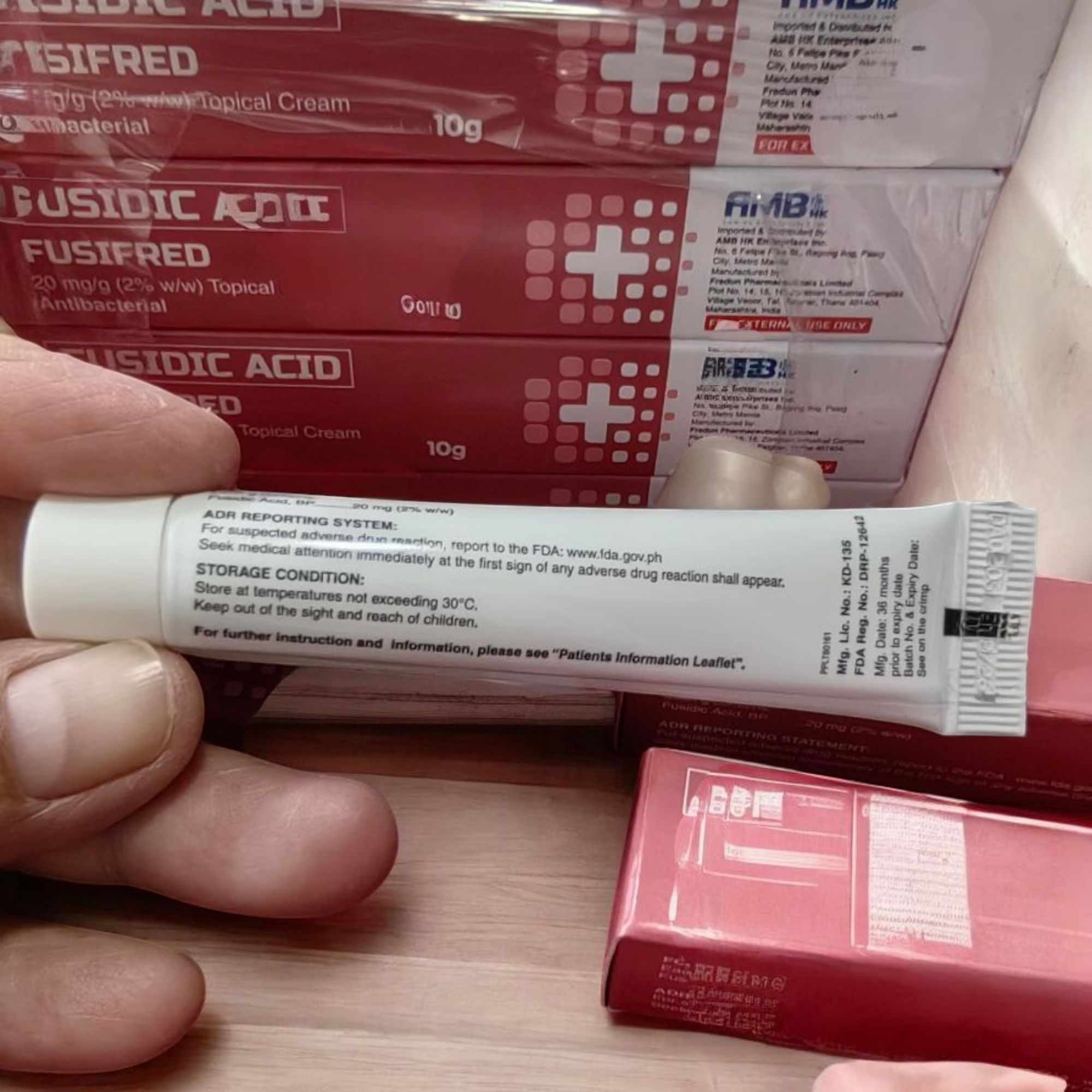 FUSIFRED FUSIDIC ACID TOPICAL CREAM ANTIBACTERIAL 10g 1 TUBE | Shopee ...