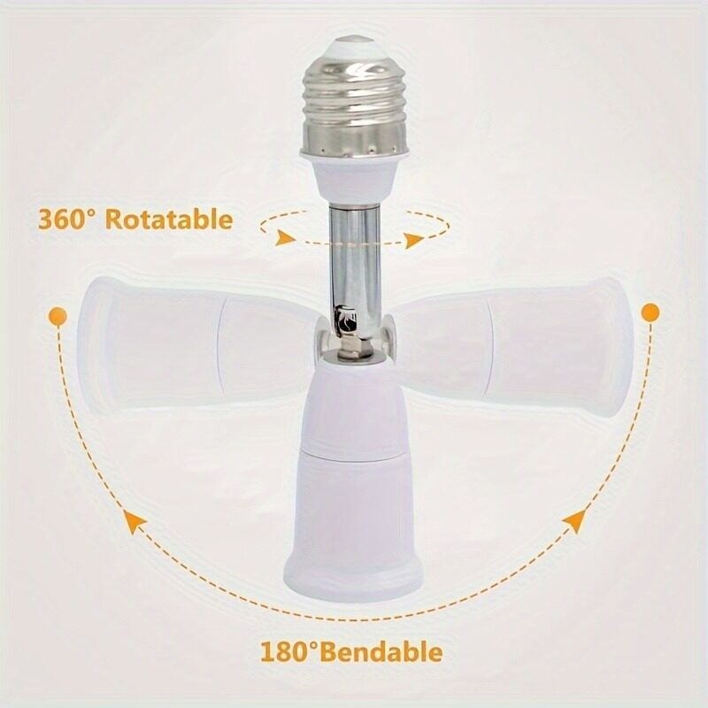 E27 Flexible Extend Extension Base Light Adapter Adjustable Socket ...