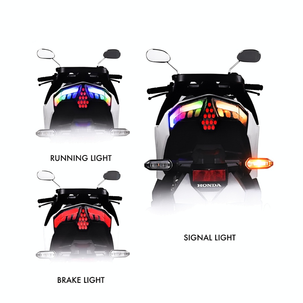 【COD】Rgb led tail light honda click 125i 150i v3 13 modes plug and play ...