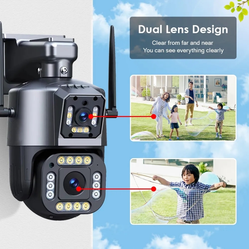 V380 PRO Dual Lens 2K 1080P Ultra HD CCTV Camera Motion Detect 360 ...