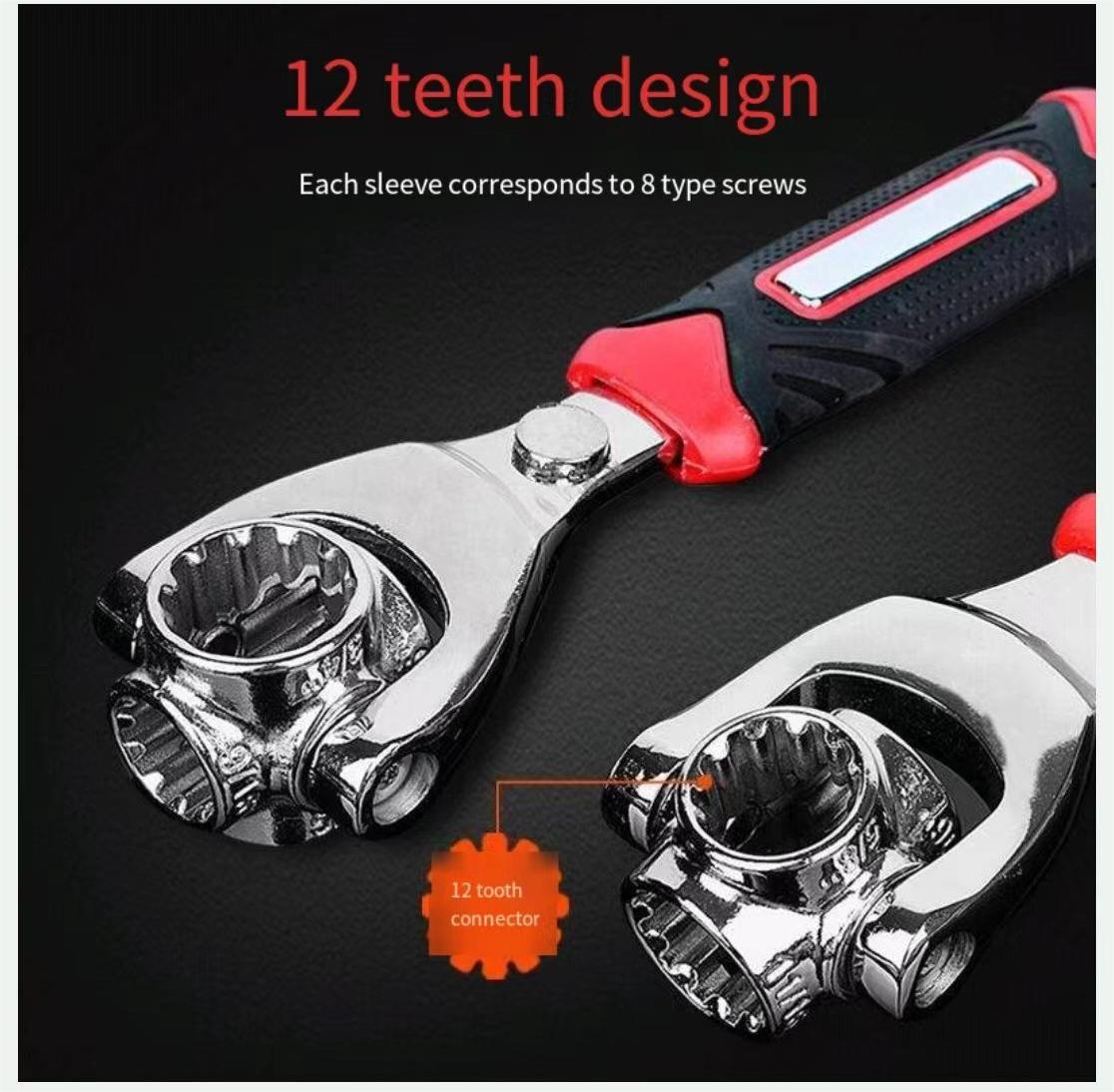 Raitool 8 In 1 Socket Wrench Multifunction Universal Wrench 360 Degree ...