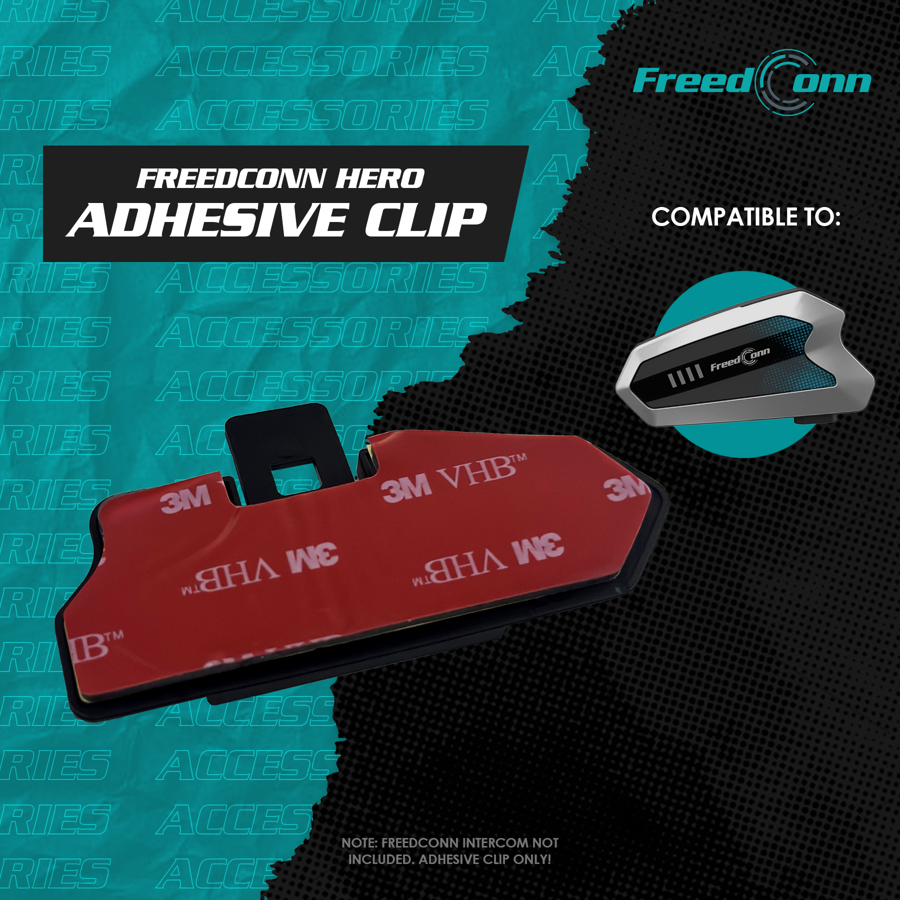 Freedconn PH HERO Adhesive Clip Only For HERO Motorcycle Helmet ...