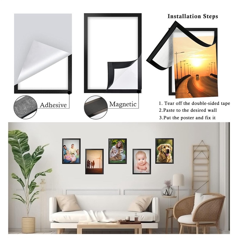 Magnetic Picture Photo Frame Certificate Magnetic Display Sticker Photo ...