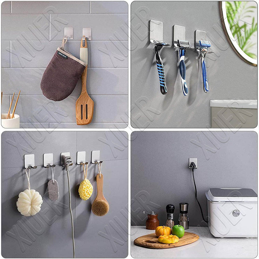 Razor Holder Shaver Hook Hanger Stand Self Adhesive Stainless Steel ...