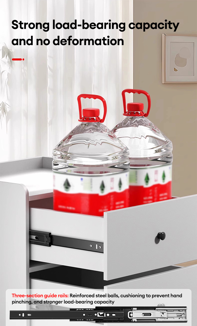 JOTO Drawer Guide Heavy Duty Soft Close Push To Open Roller Drawer ...