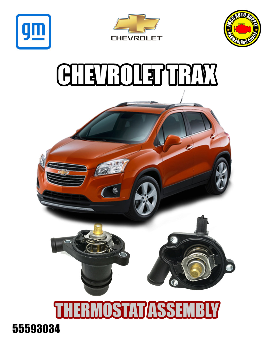 Chevrolet Trax 1.4L 2014-2020 Thermostat Assembly PN# 28290034 25200455 ...