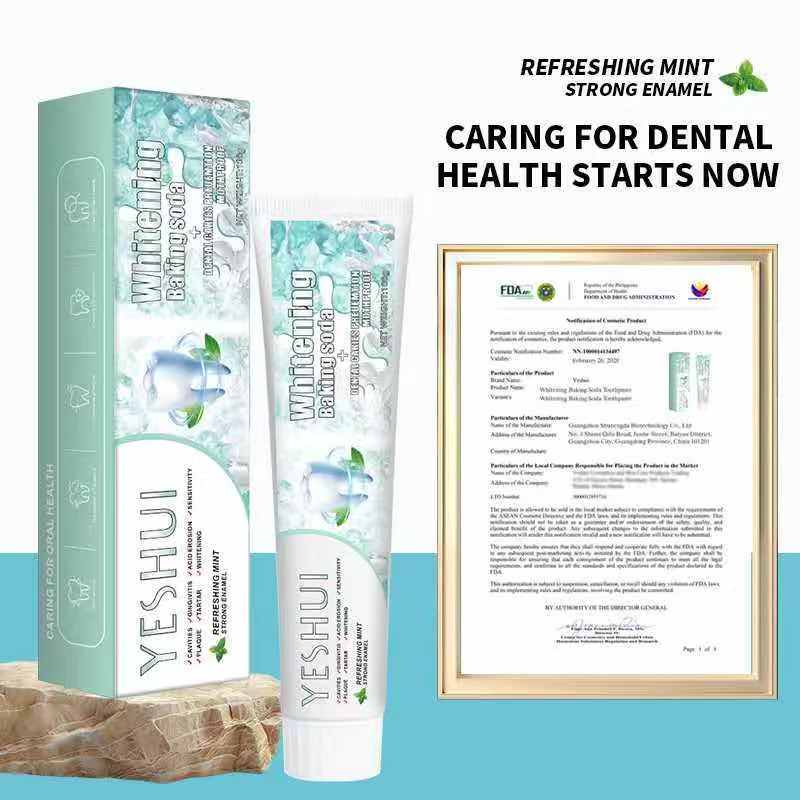 YESHUI Buy 1 Take 1 Soda Toothpaste Hyaluronic Acid Baking Dual-Effect ...