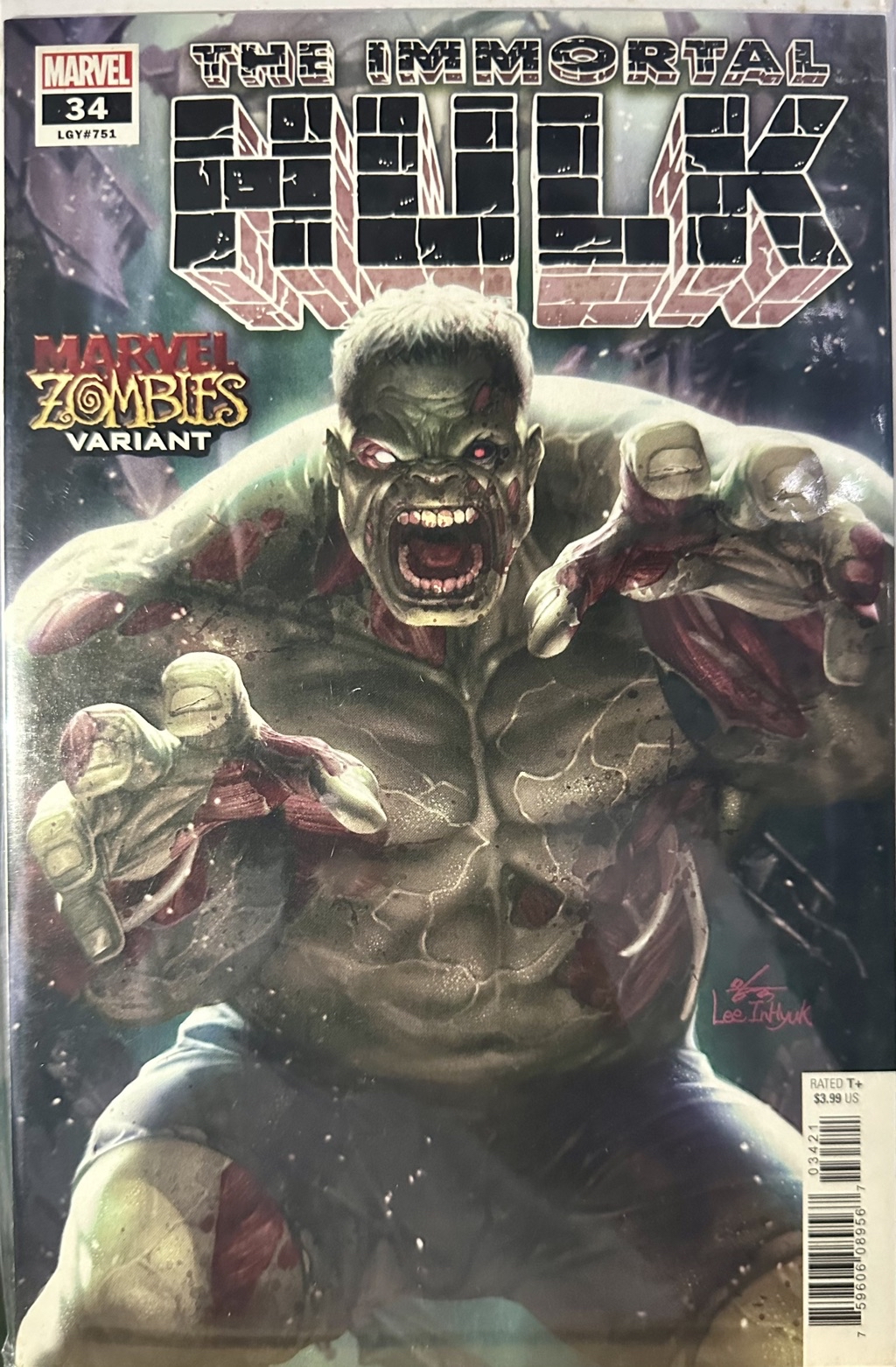 Immortal Hulk 34 Cover by Inhyuk Lee Marvel Comics | Shopee Philippines