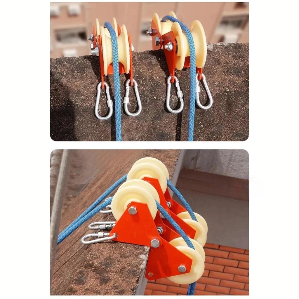 Lifting and fixing rope pulley device wall corner climbing rescue Rope ...