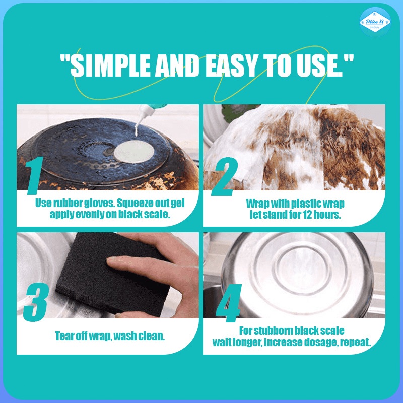 Qewe 150ml Pot Rust Stain Remover Kitchen Detergent All Purpose Cleaner ...