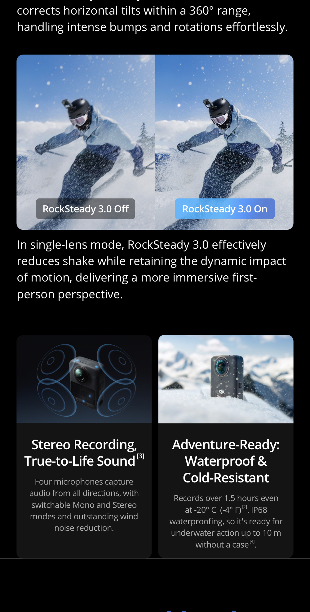 DJI Osmo 360 Native 8K 360° Video 105GB Built-in Storage
