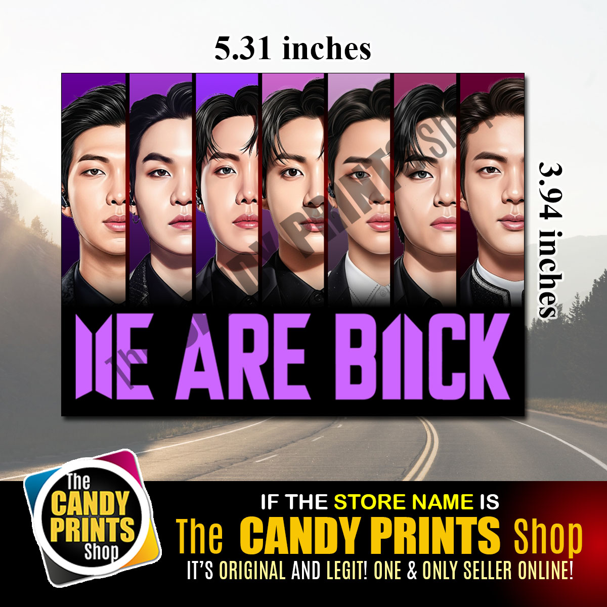 Vinyl (Non-Magnetic) Car Sticker Conduction Sticker BTS Inspired We Are ...