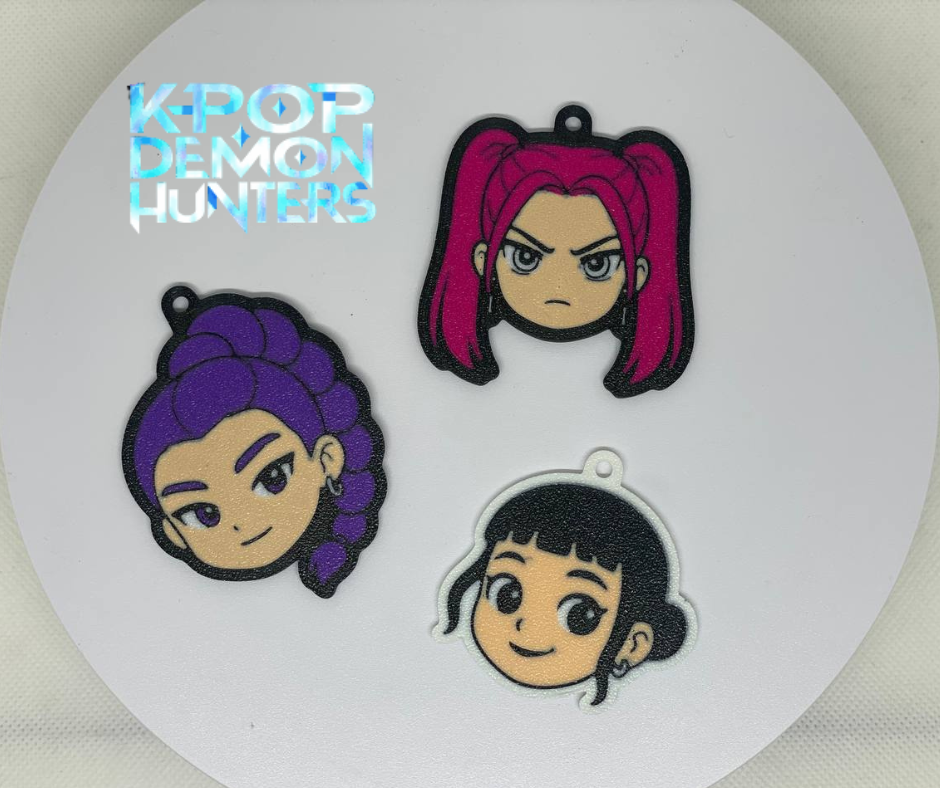 HERSLEEKLAB 3D PRINTED KPOP DEMON HUNTERS HUNTRIX KEYCHAIN RUMI MIRA ...