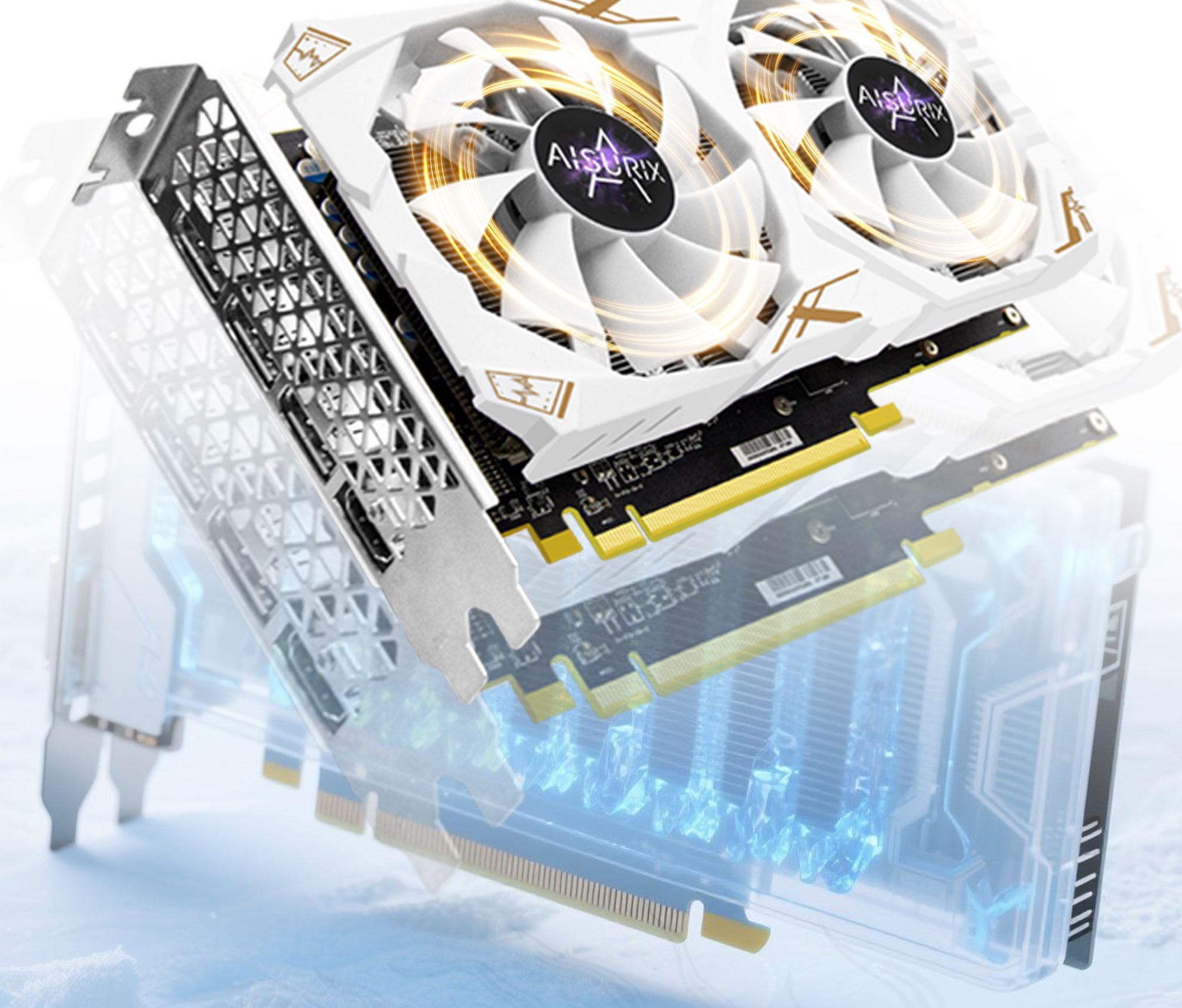 AISURIX AMD RX 580 8GB GDDR5 256Bit Graphics Card Dual Fans GPU Radeon ...