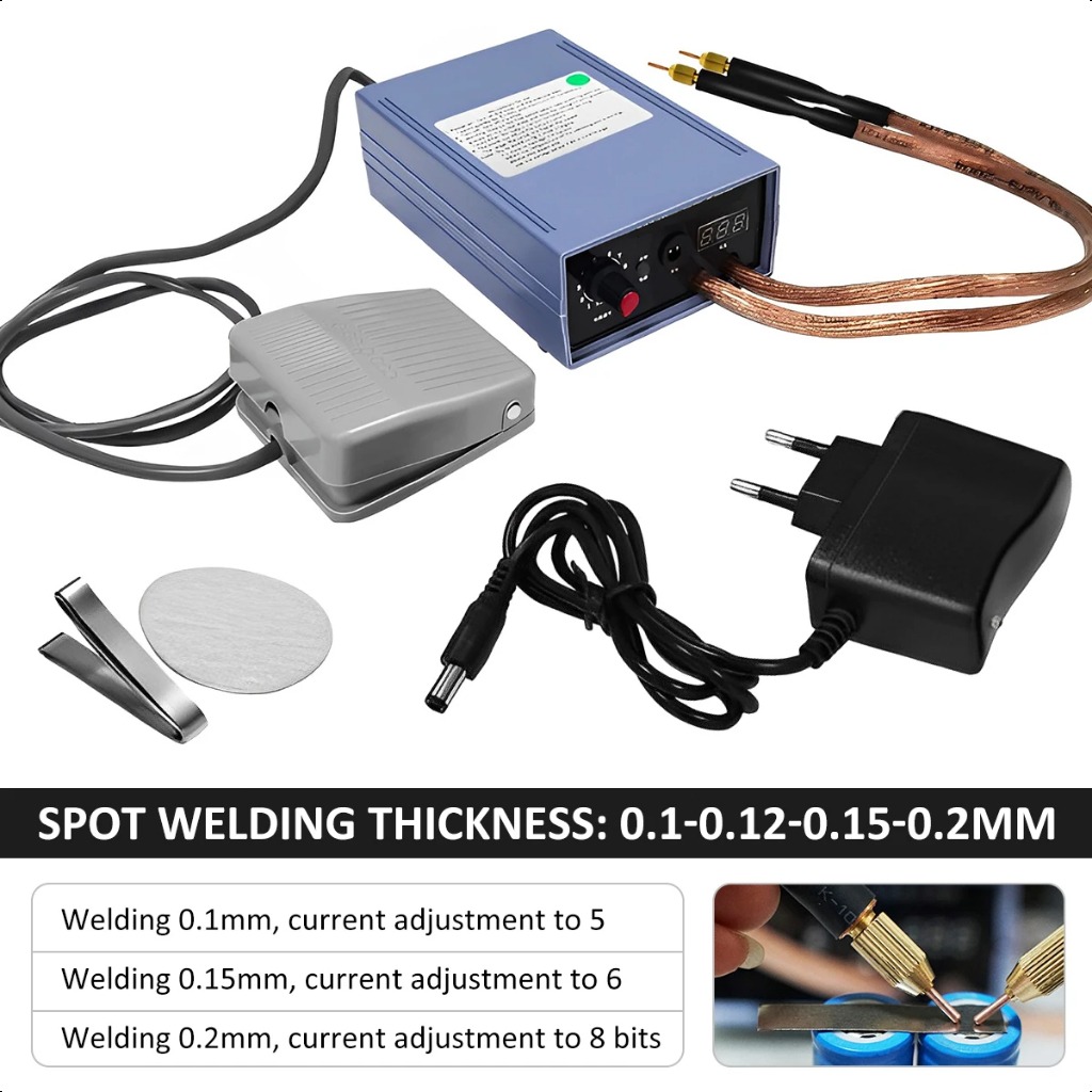 Spot Welder 5000W Mini Pin DIY Kit 18650 Battery Portable Soldering ...