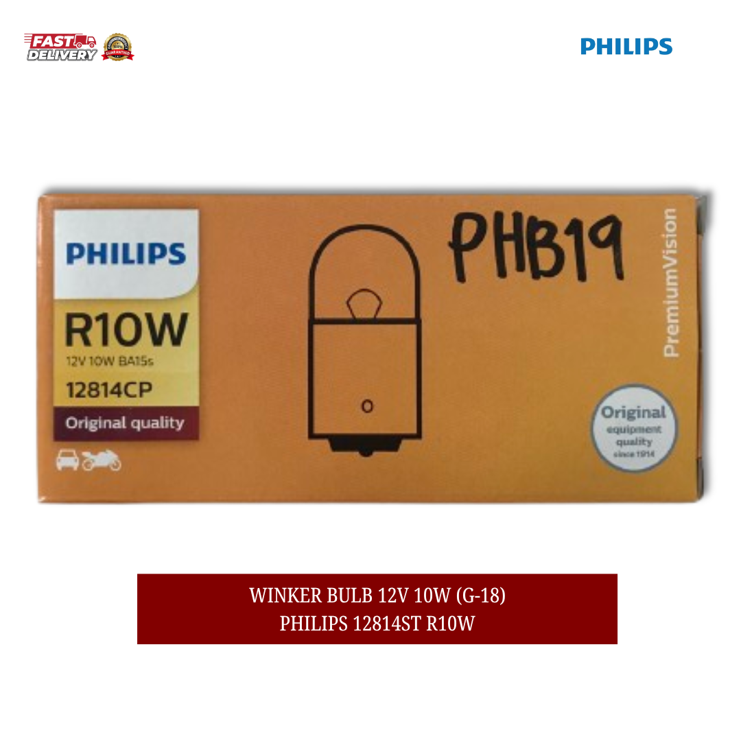 WINKER BULB 12V 10W (G-18) PHILIPS 12814ST R10W (PER PIECE) | Shopee ...