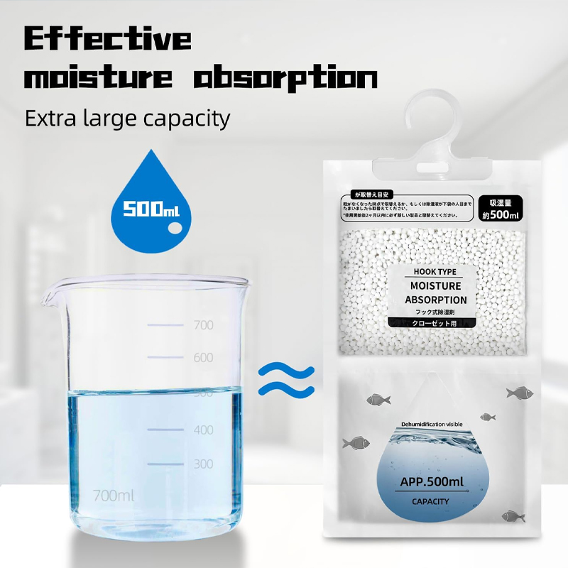 10 pcs Wardrobe Hanging Moisture Absorbent Bags Anti-Mold Desiccant ...