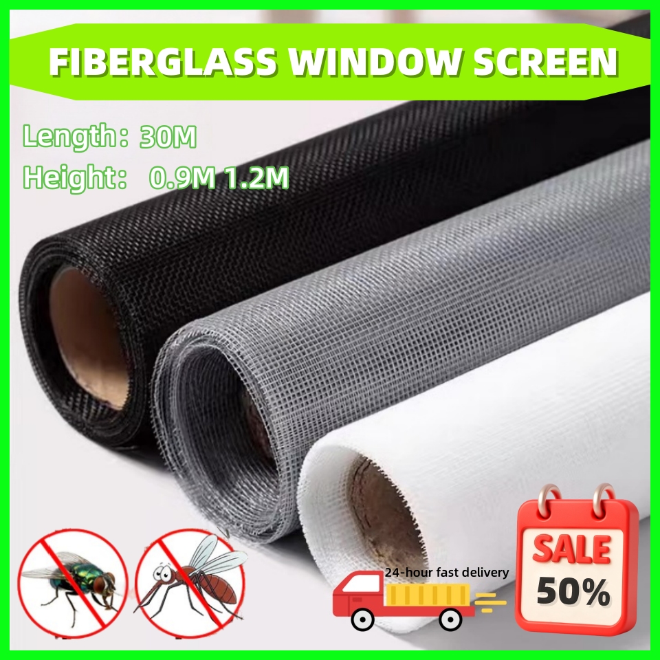 Fiberglass Insect Screen Mesh 30Meter Roll for Window and Door Screen ...